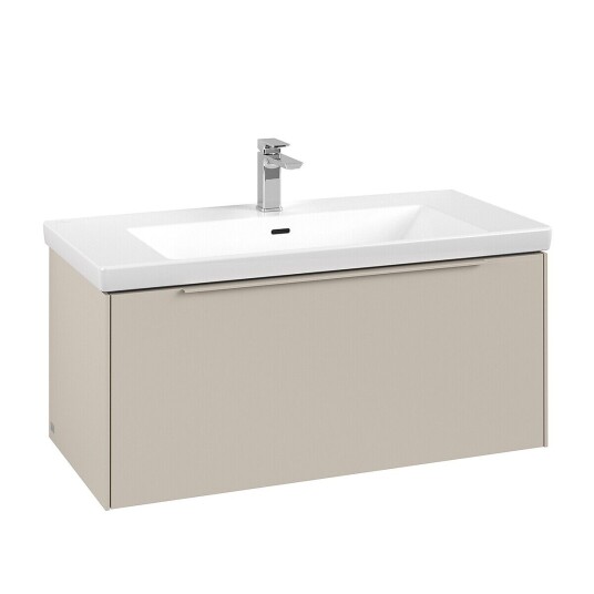 Villeroy & Boch Subway 3.0 Servantskap m/1 skuff 973x429x478 mm Lys Grå Matt Villeroy & Boch Subway 3.0 Servantskap m/1 skuff 973x429x478 mm Lys Grå Matt