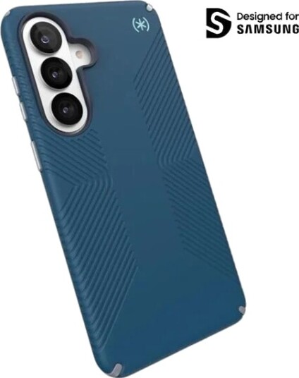 Speck Presidio2 Grip Magnet - Samsung Galaxy S26+ MagSafe Case - Deep Sea/Silver Metallic/Spell Blue