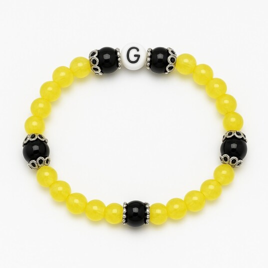 Amalies Design Armbånd G   Gul/sort Gul