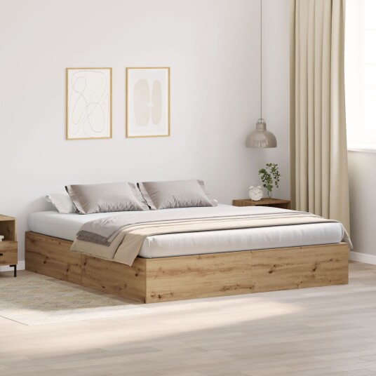 Oppbevaringsseng Rammemøbel i Artisan Eik 180x200 cm 3335404
