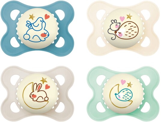 MAM Original Night Smokker 0-6m 4-Pack Blå/Nøytral