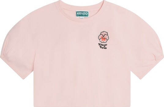 Kenzo T skjorte   Beskåret   Tilsløret Rosa m. Blomst   Kenzo   12 år 152   T skjorte
