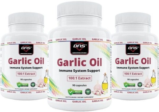 DNS 3-Pack Garlic Oil (Hvitløksolje)- 3 X 90 Kapsler DNS 3-Pack Garlic Oil (Hvitløksolje)- 3 X 90 Kapsler