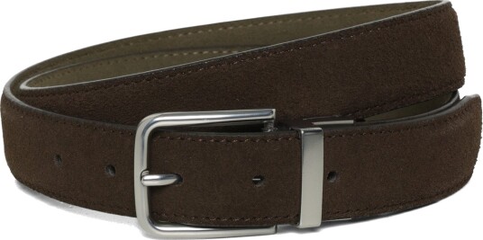 Mango Buckle Leather Belt Brown 100