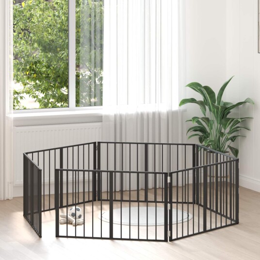 Vidaxl Hundeluke 6 Stk. Svart 100 X 60 cm Galvanisert Stål