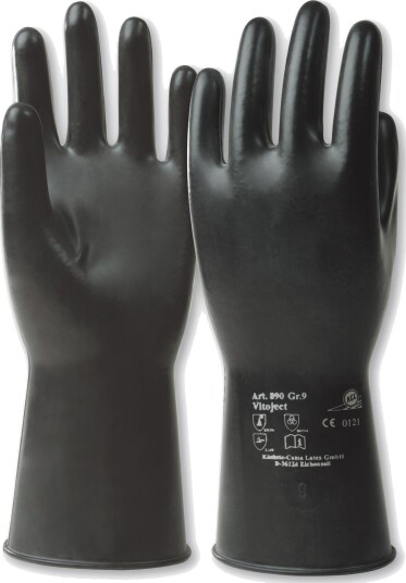 Honeywell Kjemikaliehanske Vitoject 890 Viton, Uflosset 9