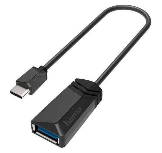 Hama USB-C til USB-A Adapter 3.2 Gen 1 5Gbit/s Svart