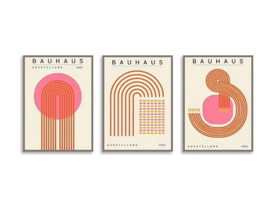 Plakat Bauhaus utstilling / Sett med 3 Plakat Bauhaus utstilling / Sett med 3