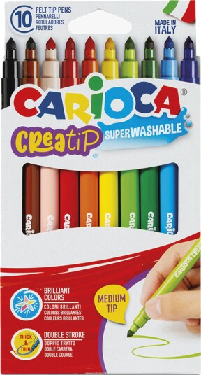Carioca Fiberpenner Creatip 10-Pakk