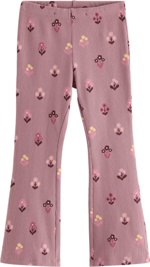 Lindex Flared Ribbed Leggings Purple 104