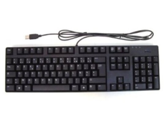 Dell Kb216, Full-Size (100%), Usb, Azerty, Sort