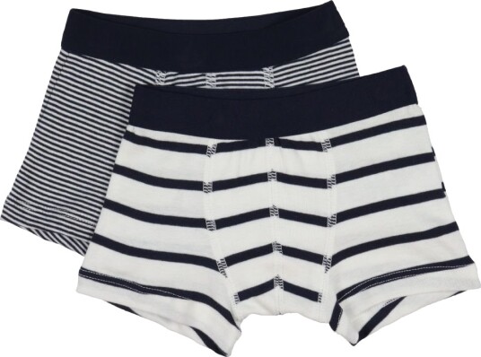 Petit Bateau Boxershorts 2-pak White/Navy Stripes 3 år/94