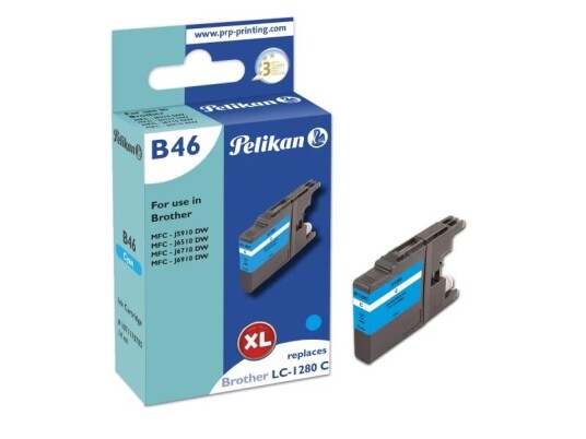 Pelikan B46 Cyan Høyt (XL) utbytte Pigmentbasert blekk 1200 sider 1 stykker Enkeltpakke Pelikan B46 Cyan Høyt (XL) utbytte Pigmentbasert blekk 1200 sider 1 stykker Enkeltpakke