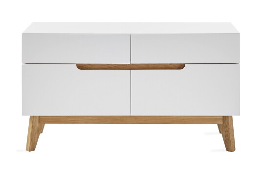 Siraaj Foajebenk 97 cm Hvit / Eik