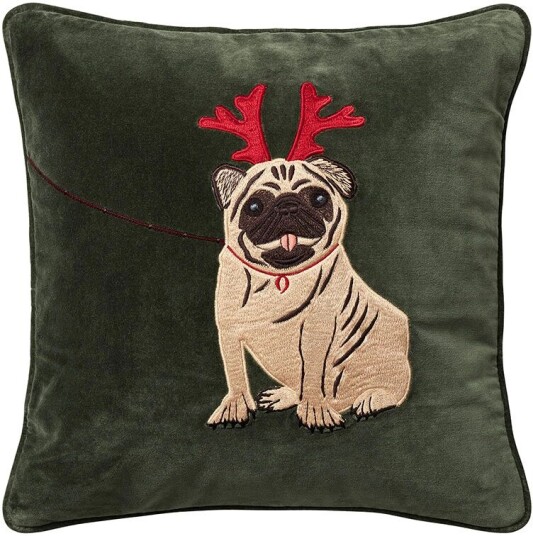 Chhatwal & Jonsson Holiday Dog putetrekk 50x50 cm Forest green