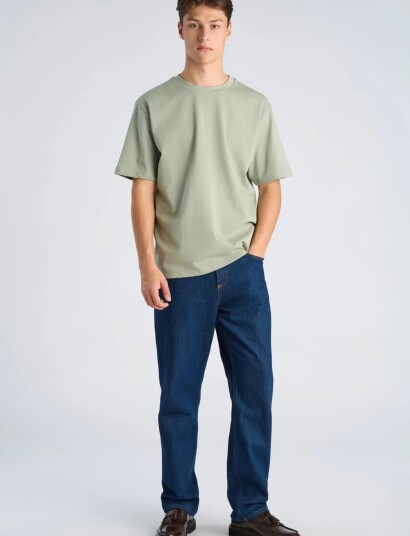 Lindbergh O Neck Tee Oversize S/S Green S
