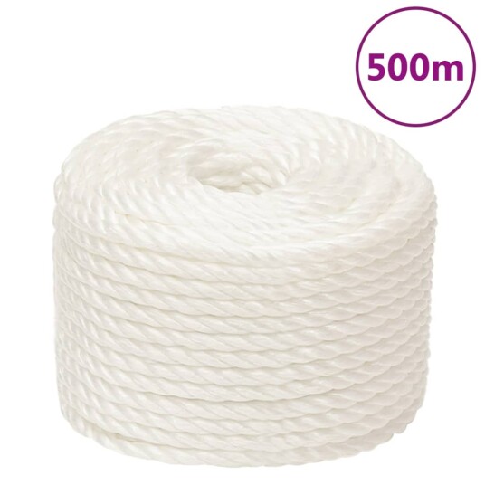 Arbeidstau hvit 12 mm 500 m polypropylen