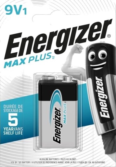 Energizer Max Plus 9V Alkalisk Batteri - 1 stk