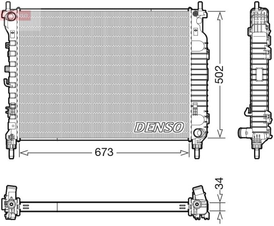 Radiator DENSO DRM20125 Radiator DENSO DRM20125
