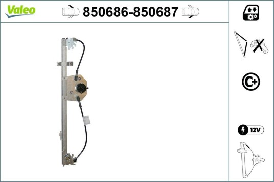 Vindusheis VALEO 850686 Vindusheis VALEO 850686