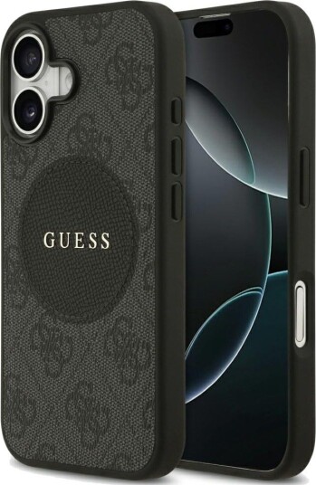 Guess 4G Circle Classic MagSafe Mobildeksel til iPhone 17 - Svart
