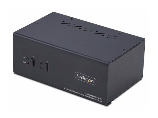 Startech.Com 2-Port Dual-Monitor Displayport En Hdmi Kvm Switch, 4K 60Hz - Kvm / Lyd / Usb-Svitsj - 2 X Kvm/Lyd/Usb - 1 Lokalbruker - Stasjonær - Taa-Samsvar Startech.Com 2-Port Dual-Monitor Displayport En Hdmi Kvm Switch, 4K 60Hz - Kvm / Lyd / Usb-Svitsj - 2 X Kvm/Lyd/Usb - 1 Lokalbruker - Stasjonær - Taa-Samsvar