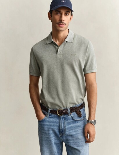 GANT 2 Tone Ss Polo   Khaki green   S