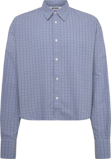 Weekday Loose Cotton Shirt   Blue   L
