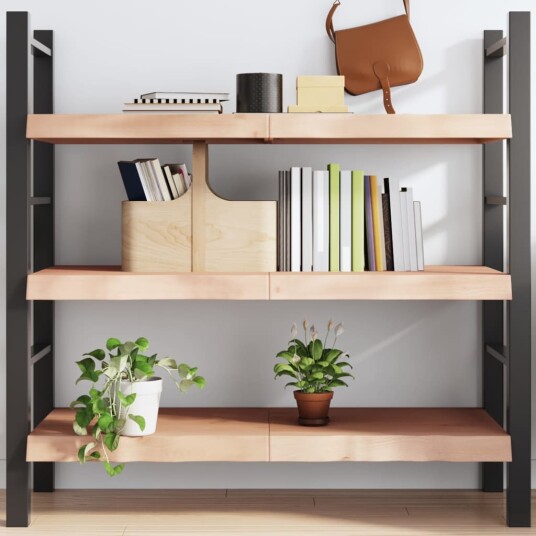 vidaXL Vegghylle 80x60x4 cm ubehandlet heltre eik