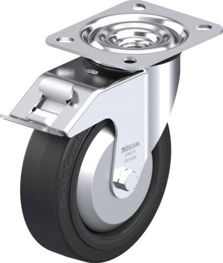 Blickle 850113 Le-Poev 125G-Fi-Fa Styrehjul Med Bremse, Hjuldiameter: 125 Mm, Bæreevne Maks.: 150 Kg, 1 Stk
