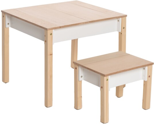 Family-scl Smart Oppbevaring Bord med Stol Hvit Family-scl Smart Oppbevaring Bord med Stol Hvit