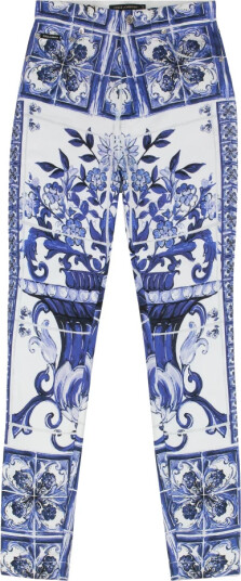 Dolce & Gabbana Dame Bukser Blå S,
