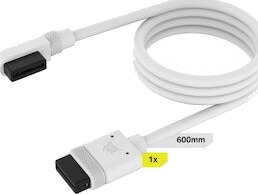 Corsair iCUE LINK Kabel 90° 600 mm (hvit) Corsair iCUE LINK Kabel 90° 600 mm (hvit)