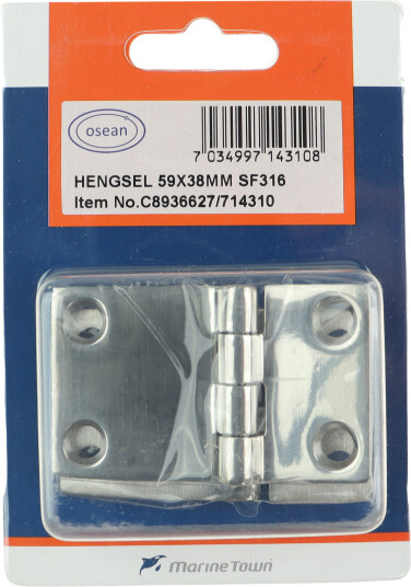 Osean Hengsel   2pk   Syrefast   Støpt   59x37 mm