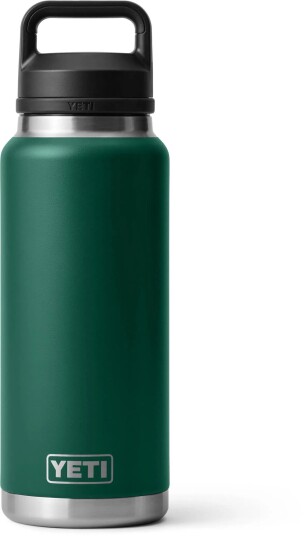 Yeti Rambler 36 Oz Bottle Chug 1 liter black forest green