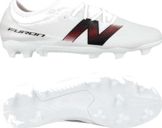 New Balance Furon v9 Team FG Core Hvit/Svart/rød Barn Gress (FG) størrelse 35½ New Balance Furon v9 Team FG Core Hvit/Svart/rød Barn Gress (FG) størrelse 35½