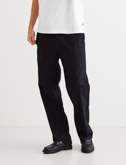 Woodbird Wbeik Linen Pant Black XXL