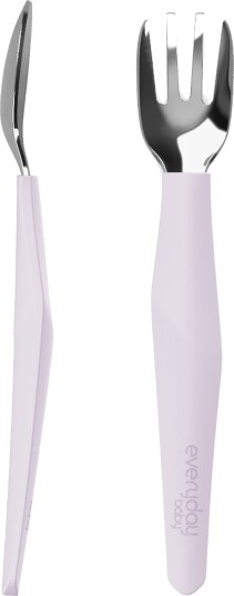 Everyday Baby Bestikksett Silikon 2-pack, Lavendel