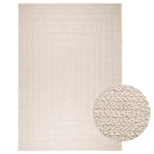 Teppe ZIZUR kremhvit 200x290cm jute-utseende innendørs&utendørs 8721102836831