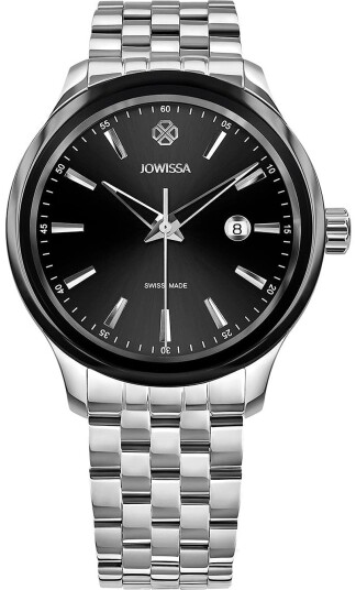 Jowissa Herreklokke J4.235.L Tiro Sort/Stål Ø45 mm