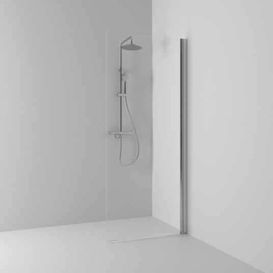 Svedbergs Skoga Dusjvegg Rett 57 cm, Alu Matt/Klarglass Svedbergs Skoga Dusjvegg Rett 57 cm, Alu Matt/Klarglass