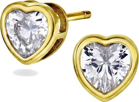 Pan Jewelry Heartglow øredobber i  925 forgylt sølv