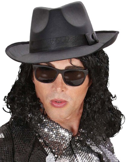 Michael Jackson Inspirert Svart Parykk