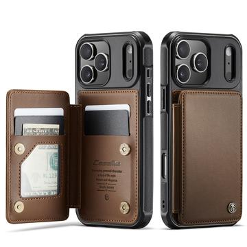 Caseme iPhone 17 Pro C22 etui RFID kortlommebok   brun