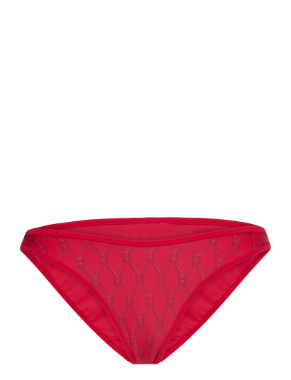 Tommy Hilfiger Cheeky High Leg Bikini Print - Red - M