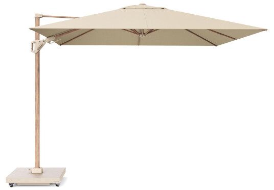 Platinum Sun & Shade Challenger T² parasoll Teaklook/champagne exkl. parasollfot 3 x 3 m Beige