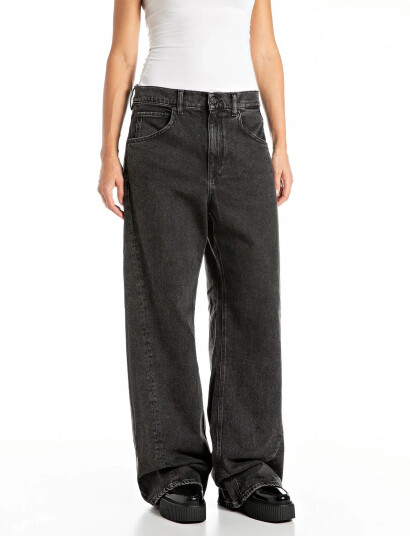 Replay Narja Trousers Baggy - Grey - 28 x 28 Replay Narja Trousers Baggy - Grey - 28 x 28