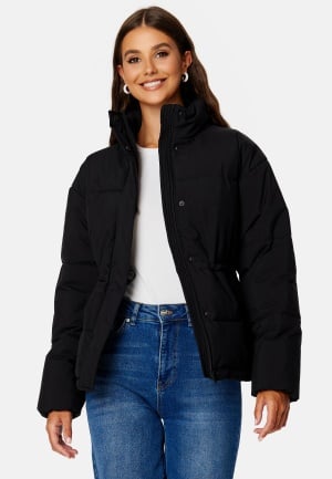 BUBBLEROOM Rahima Drawstring Waist Puffer Jacket Black 40