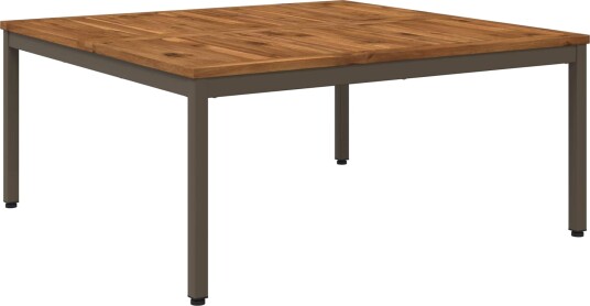 vidaXL Kaffebord Naturlig og Kaffe 100 x 100,5 x 45 cm Solid akasietre