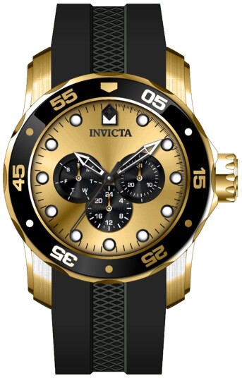 Invicta Herreklokke 45719 Pro Diver Gull/Gummi Ø48 mm Invicta Herreklokke 45719 Pro Diver Gull/Gummi Ø48 mm